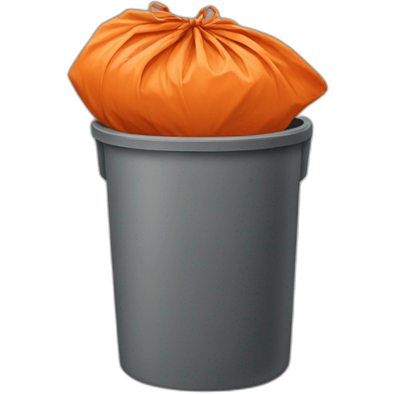 Orange garbage bag emoji