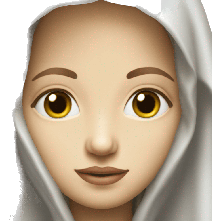 The Virgin Mary realistic face emoji