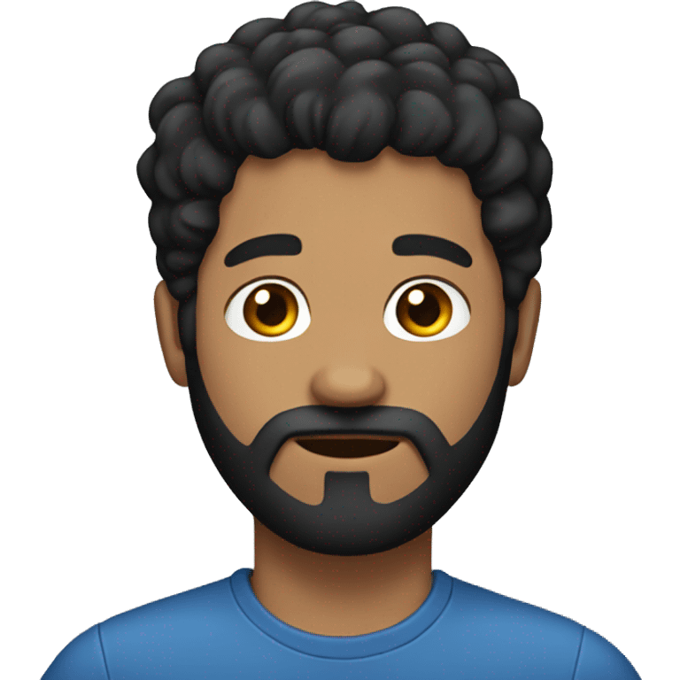 man with black hair and beard  emoji