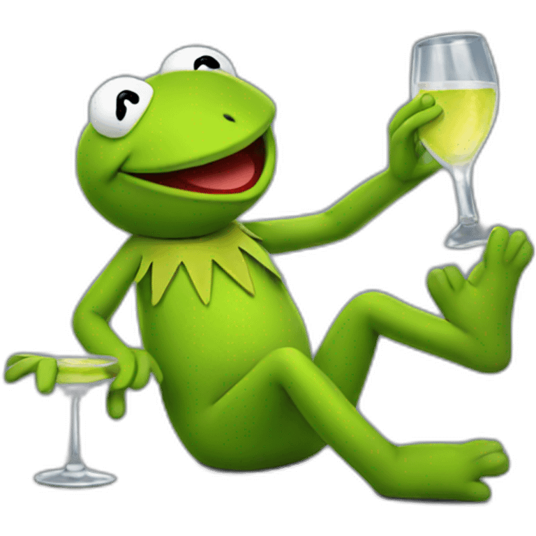 Kermit drunk emoji