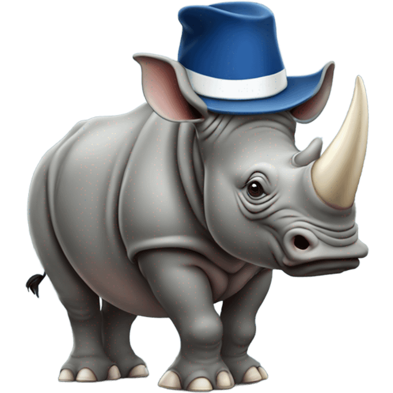 rhino with a Raider hat emoji