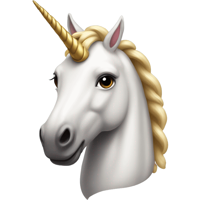 Realistic unicorn emoji