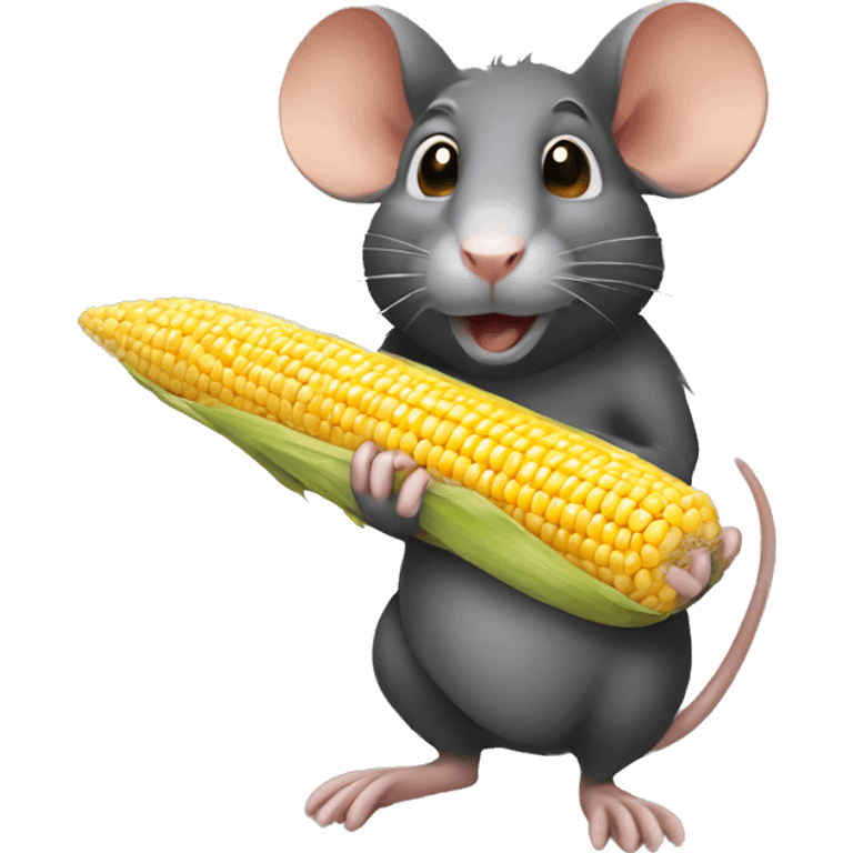 A rat with corn  emoji