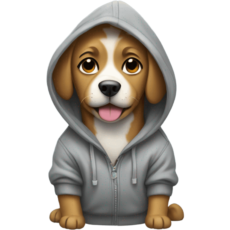 Dog wearing a hoodie  emoji