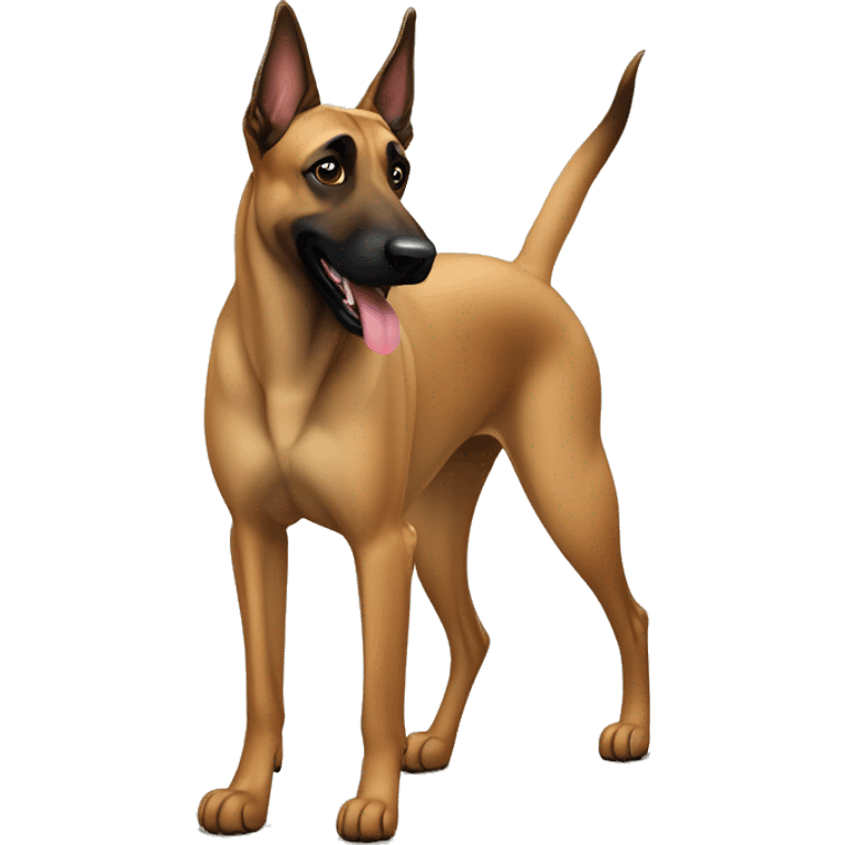 malinois dog marche, walking sur deux pates emoji