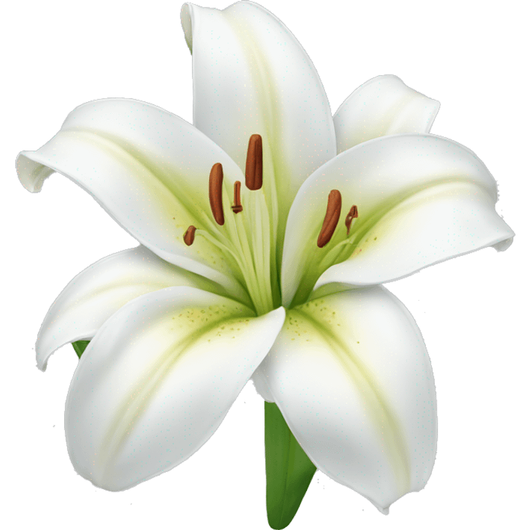 white lily flower  emoji