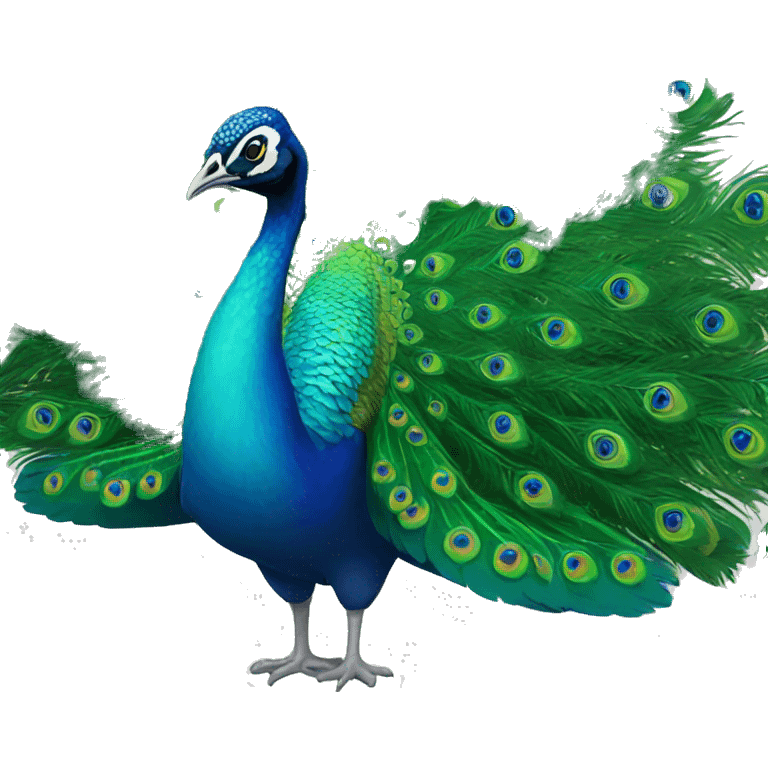 Happy peacock  emoji