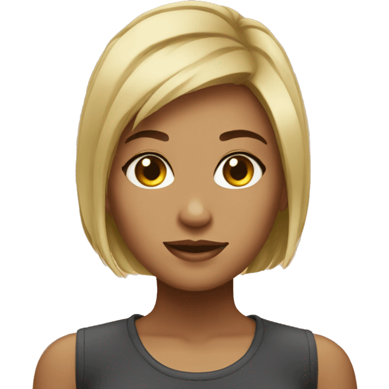 Short hair hot girl emoji