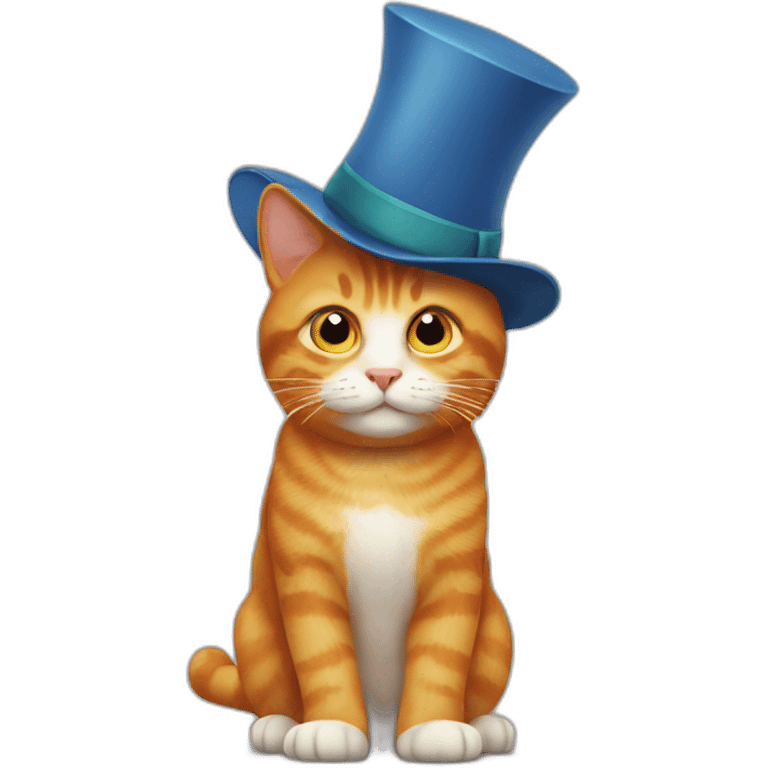 Ginger cat in hat emoji