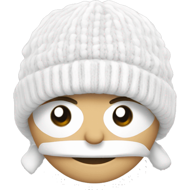 white winter beanie no person emoji