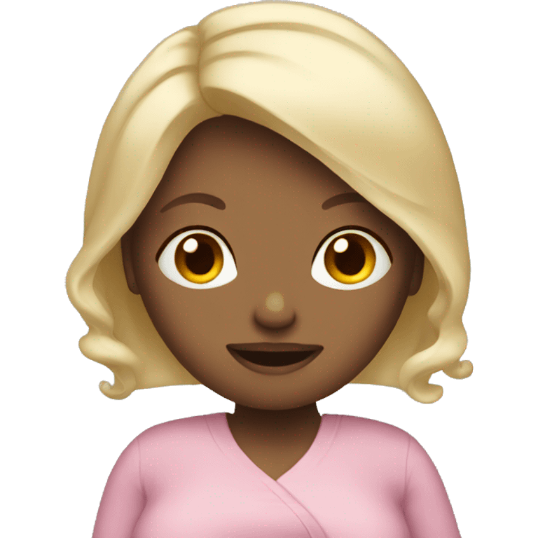 Blonde hair pregnant woman emoji