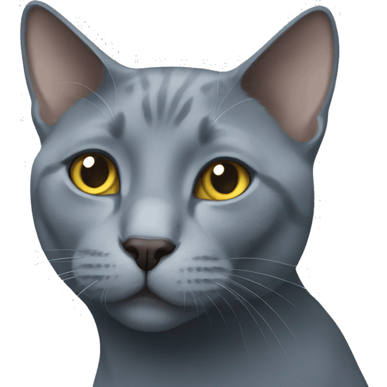 russian blue cat  emoji