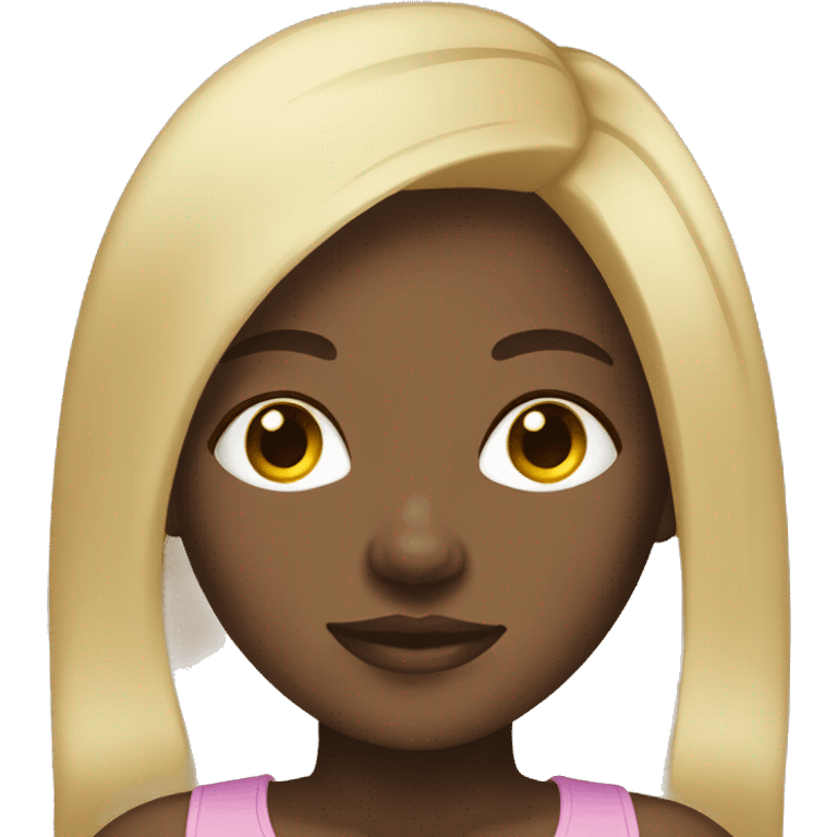 A light skin black girl with blonde hair emoji