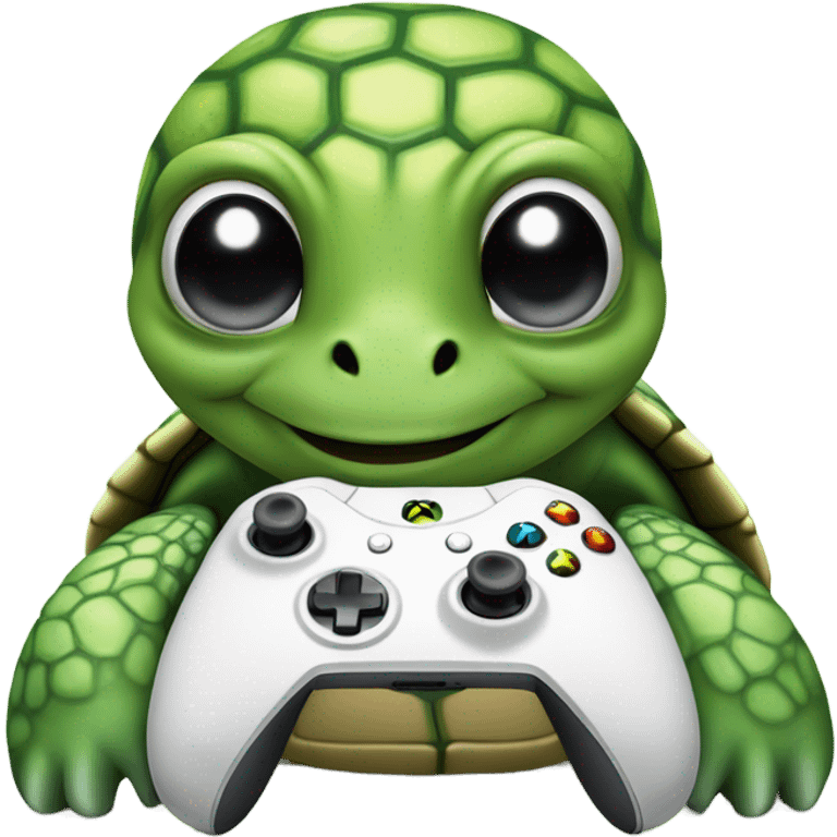 Sea turtle playing Xbox emoji