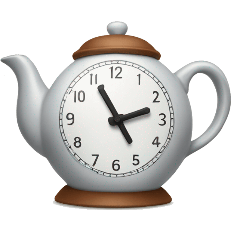 A teapot clock emoji