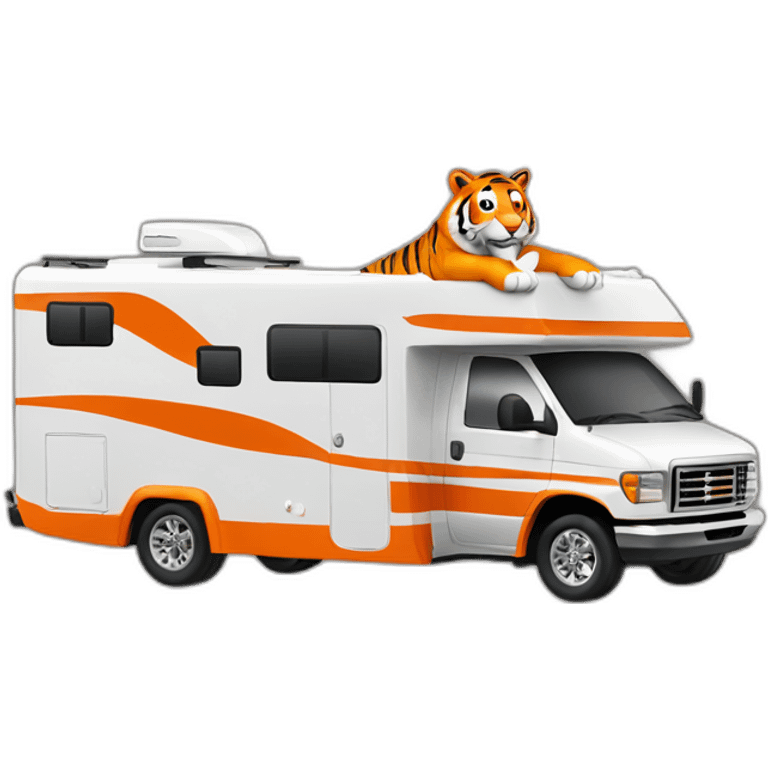 Clemson-tiger-driving-a-class-a-rv emoji