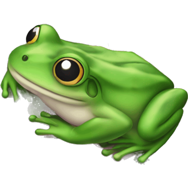 Frog on a water Lily emoji