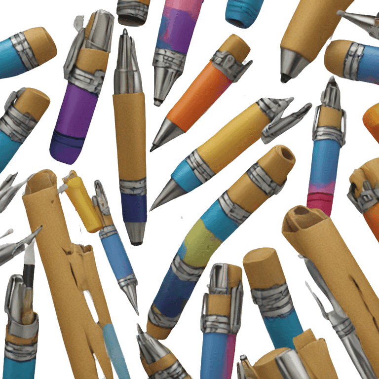 an island of pens emoji