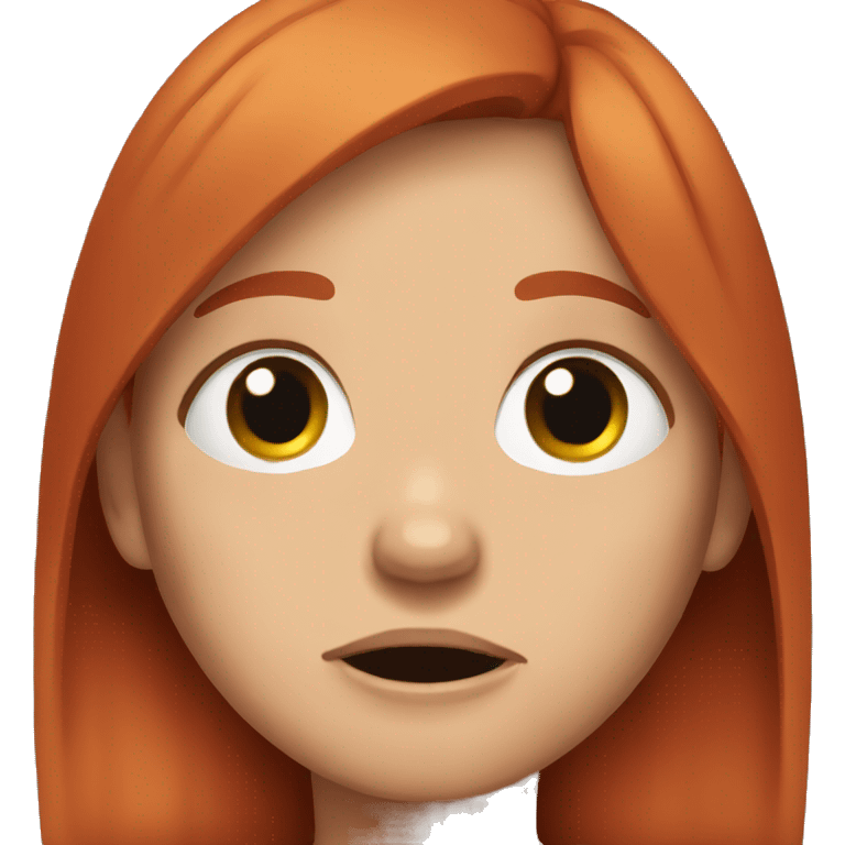 Red-haired crying girl emoji