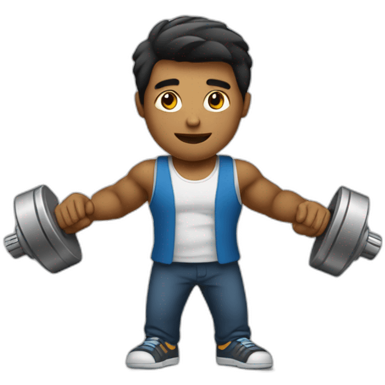 male with dumbels emoji