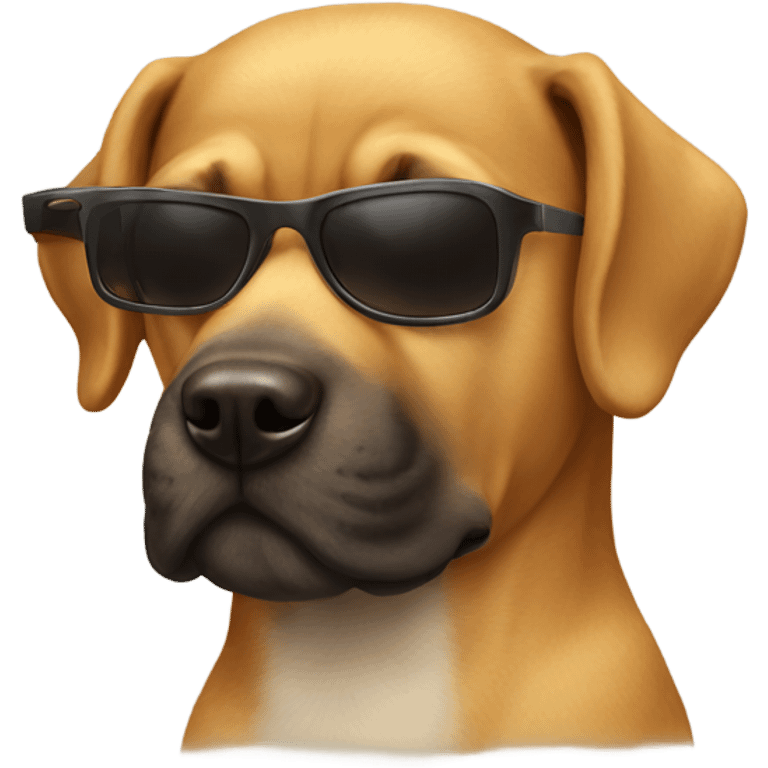 Dog with sunglases emoji