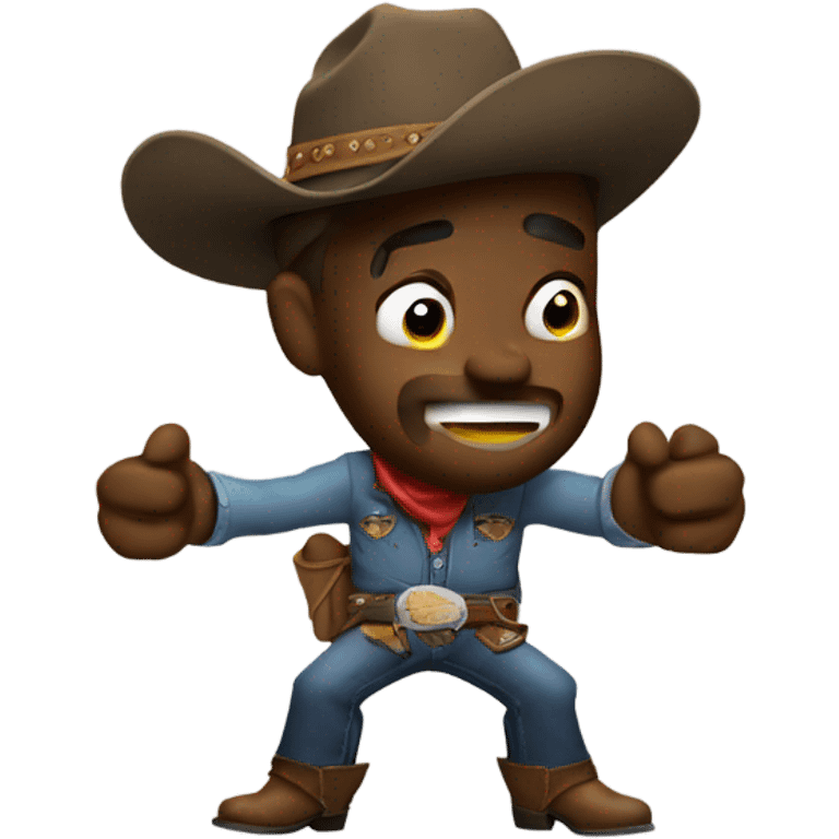 Cowboy hitting a dab emoji