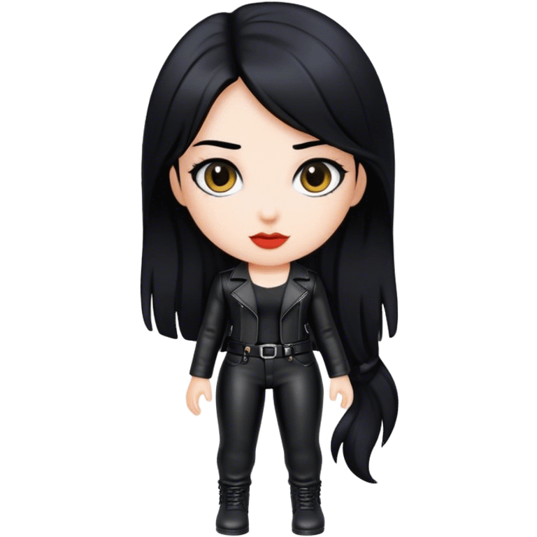 girl with black leather pants emoji