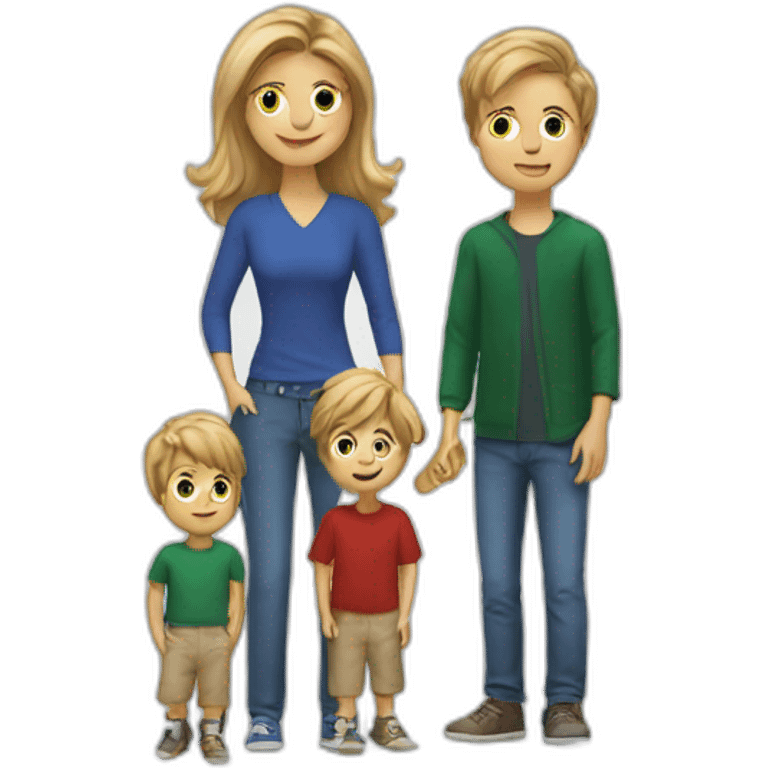 Alice campello with her sons  emoji