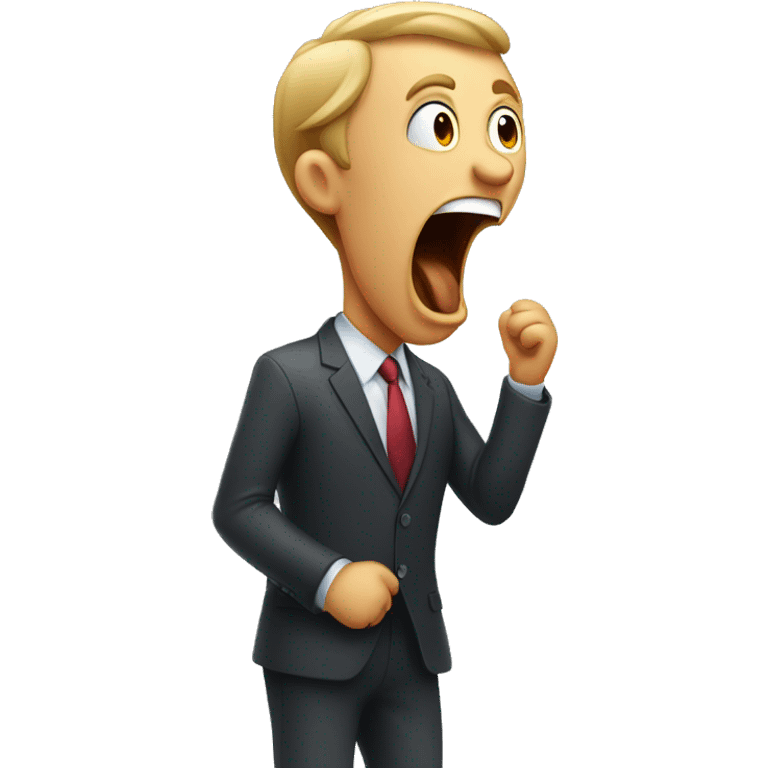 businessman yawning emoji