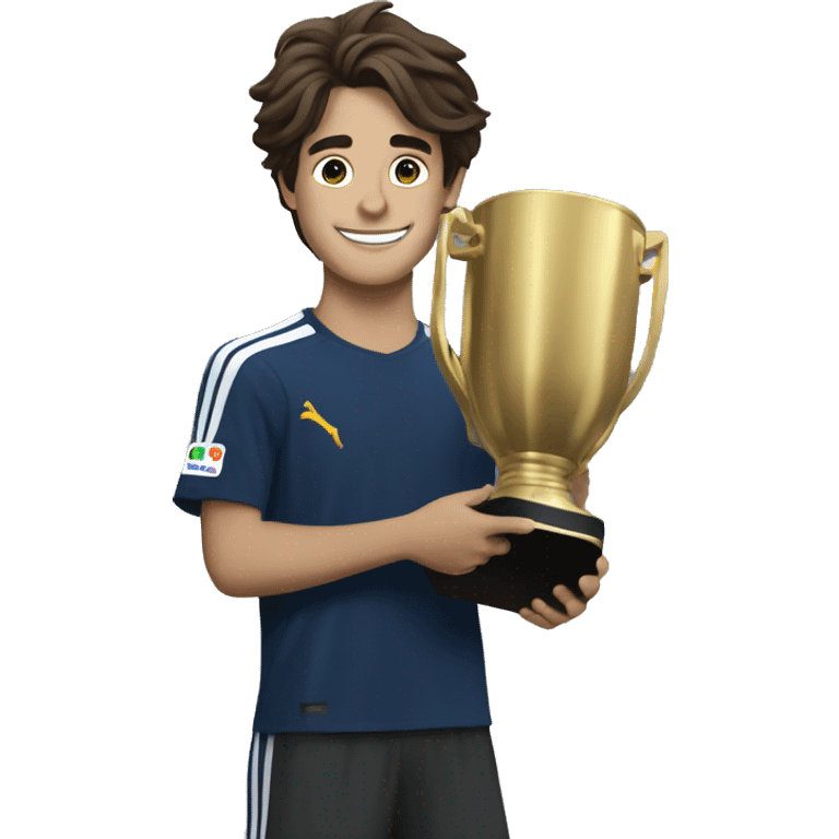 Riqui Puig holding trophy  emoji