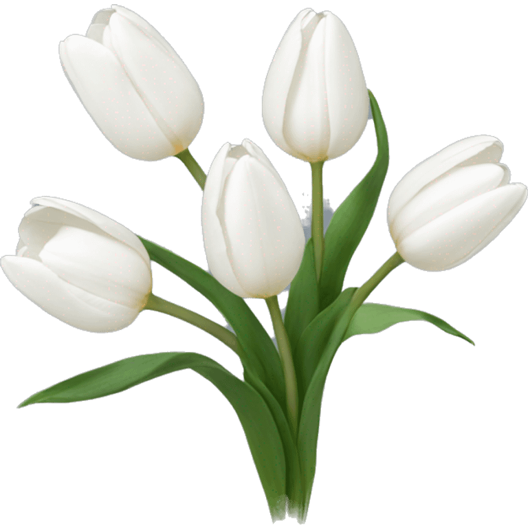 White tulips emoji