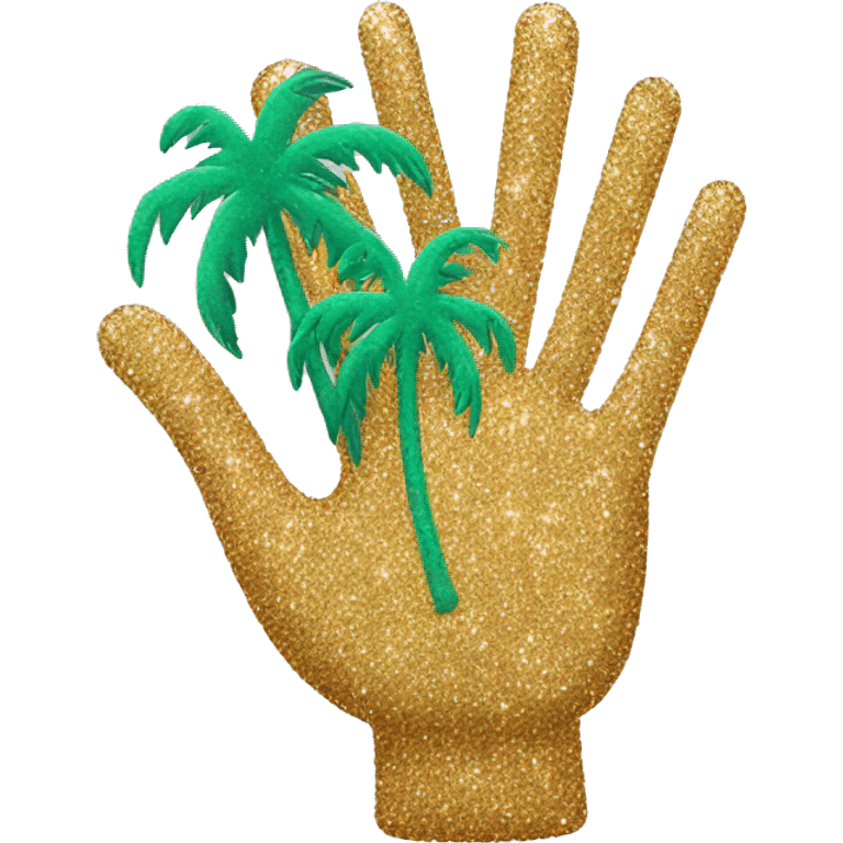 glitter palm on it emoji