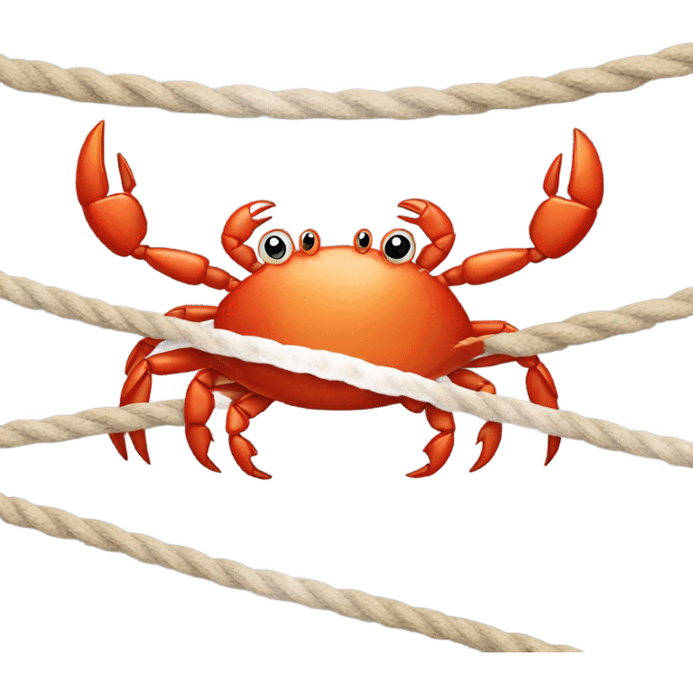 Crab in a rope emoji