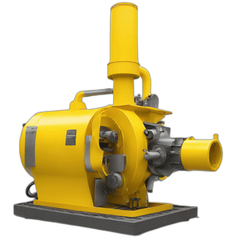 Yellow blowing machine front view emoji