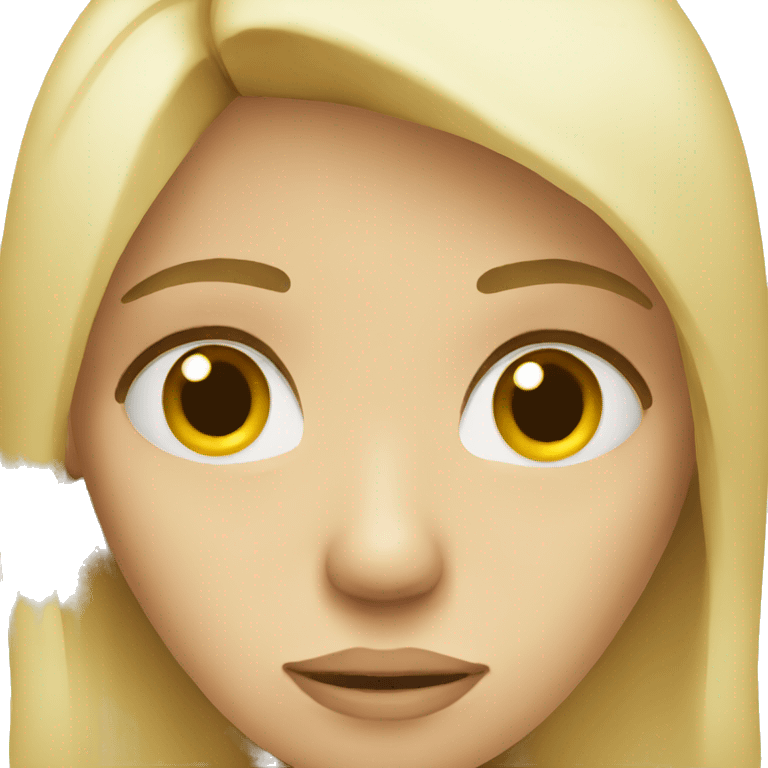 sad blond woman emoji