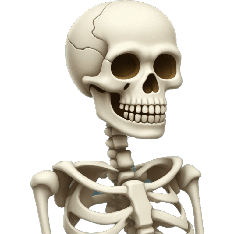 aparody of a skeleton emoji