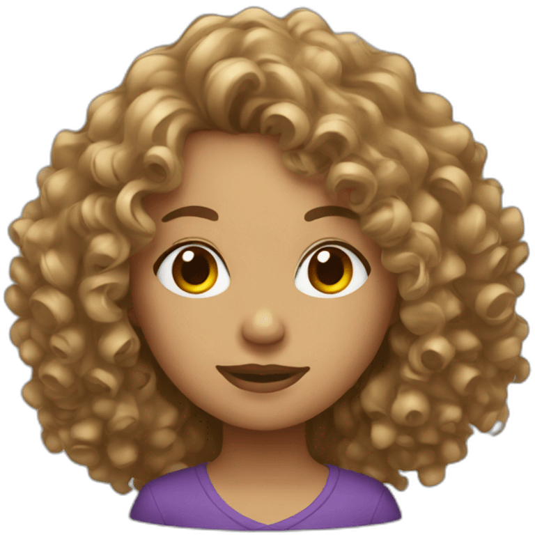 camera woman curly hair emoji