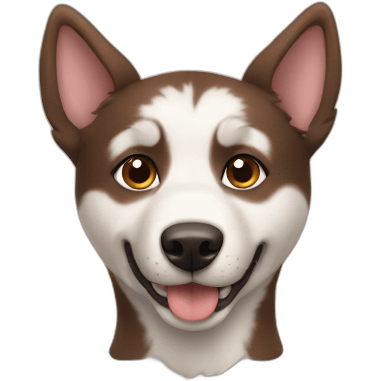 Brown puppy husky emoji