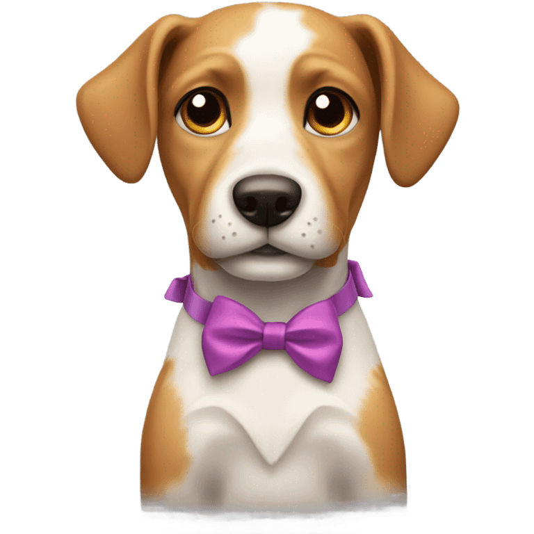 Dog with bow emoji