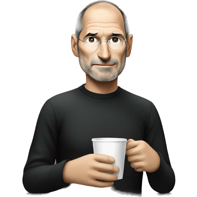 steve jobs drinking coffee emoji