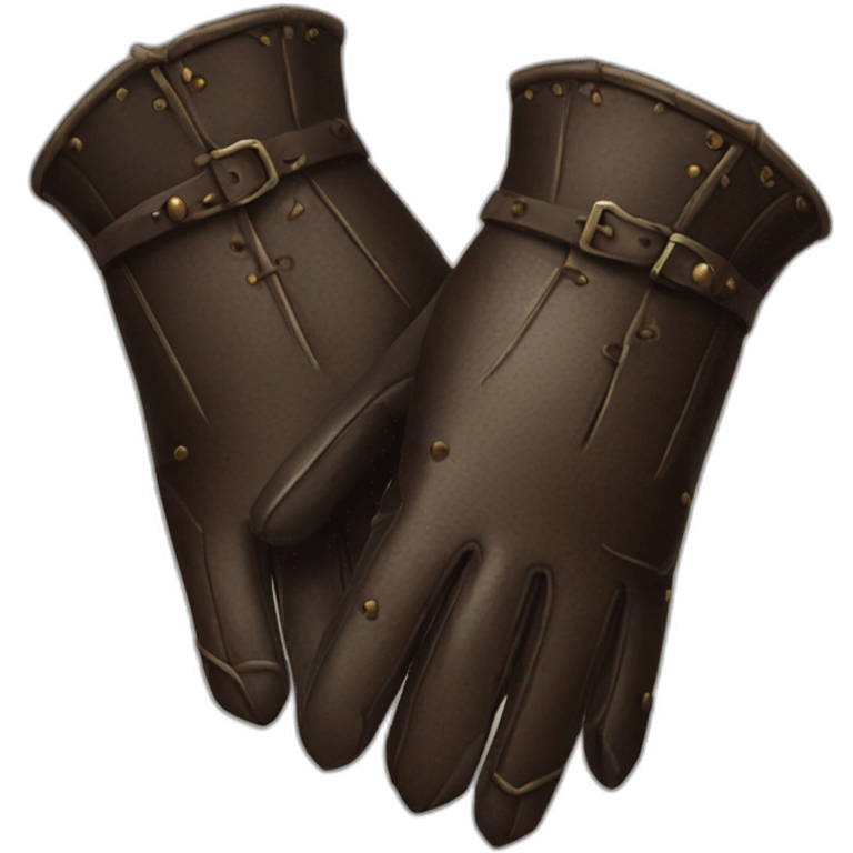 leather medieval gloves emoji