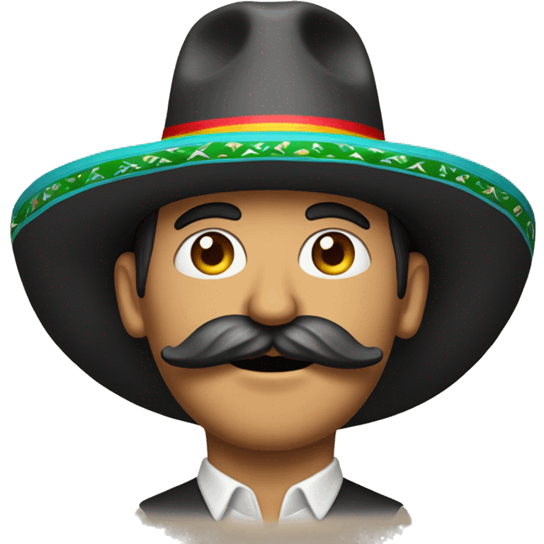 Un homme mexicain avec une moustache, un sombrero et des maracas emoji