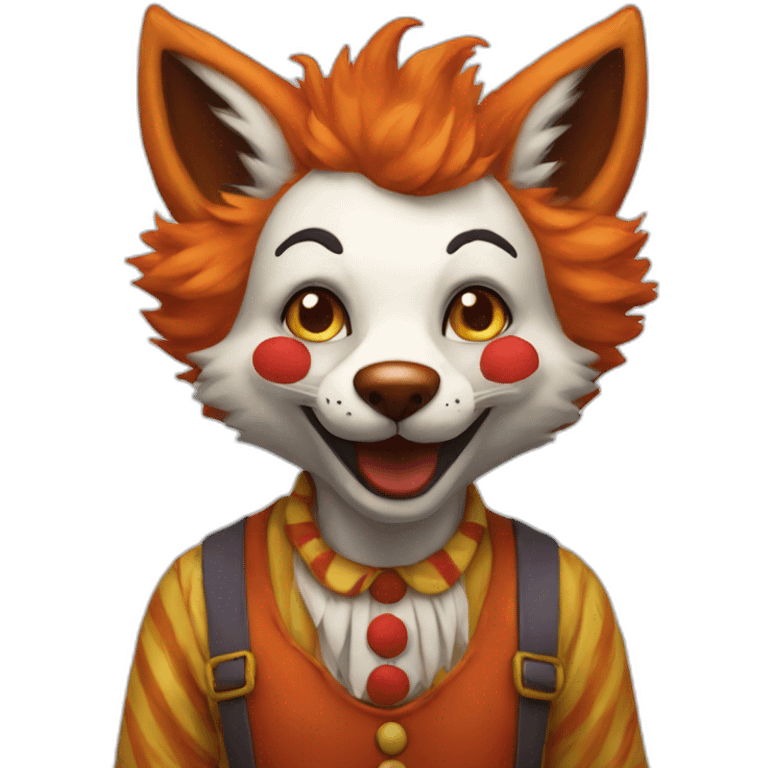 Clown fox emoji