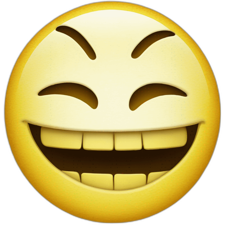 Smiley qui se mort les lèvres  emoji