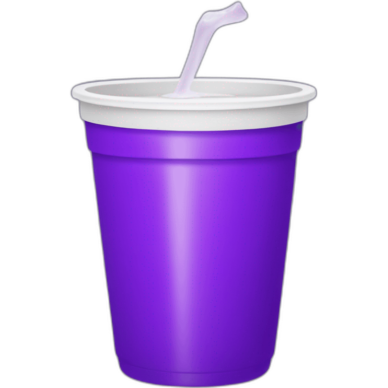 styrofoam Cup with purple liquid in it emoji