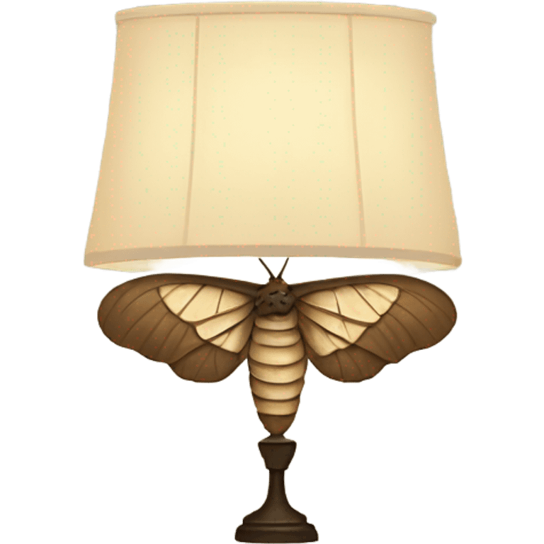 Moth on a lamp shade emoji