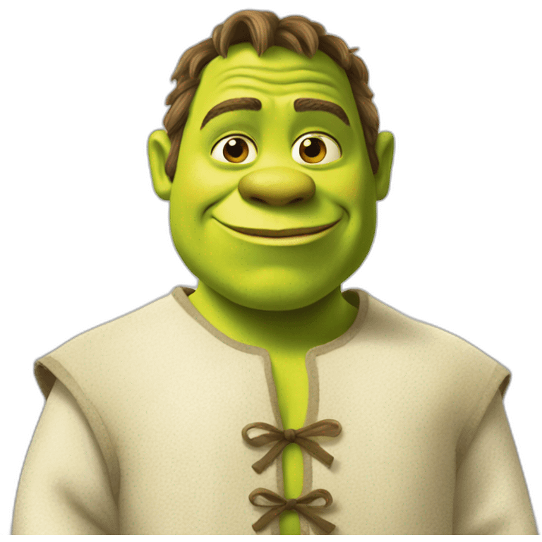 Shrek en robe emoji