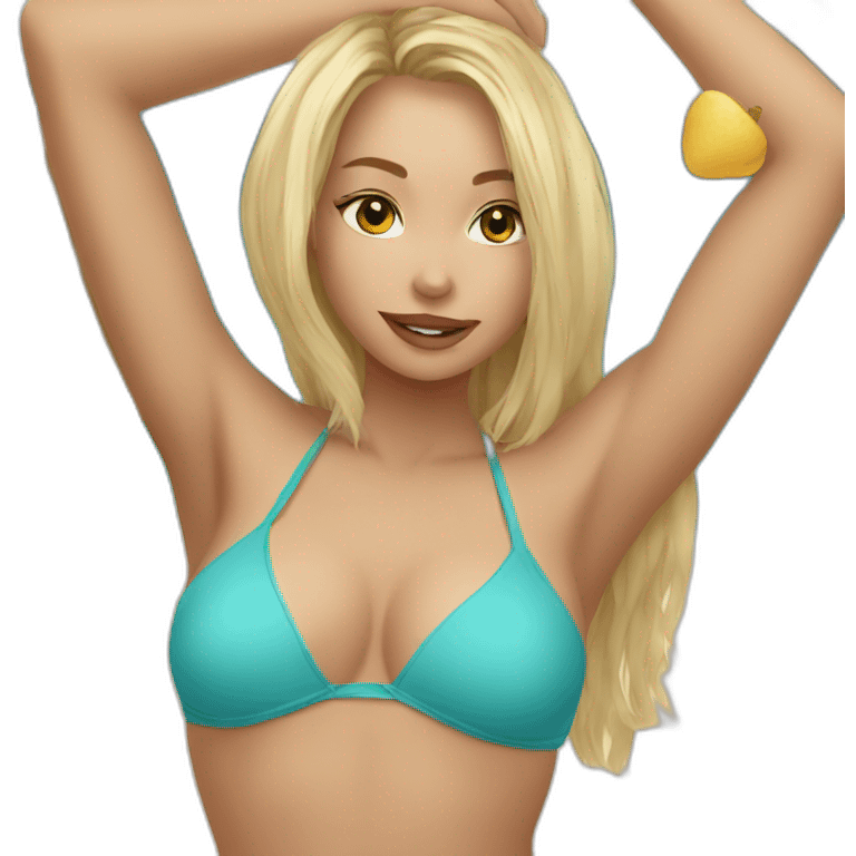 Rubia en bikini emoji