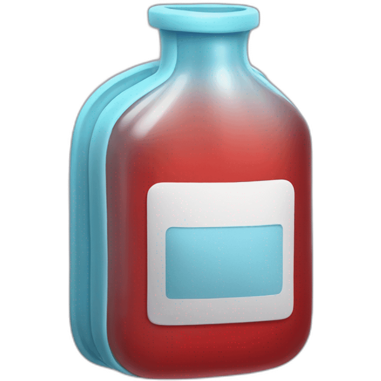 medical soft bag with red liquid emoji