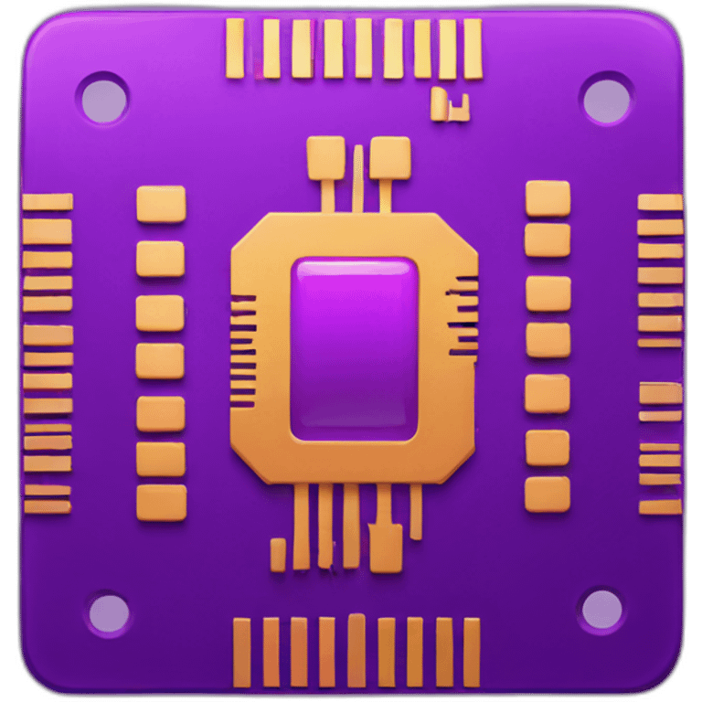 purple computer chip emoji